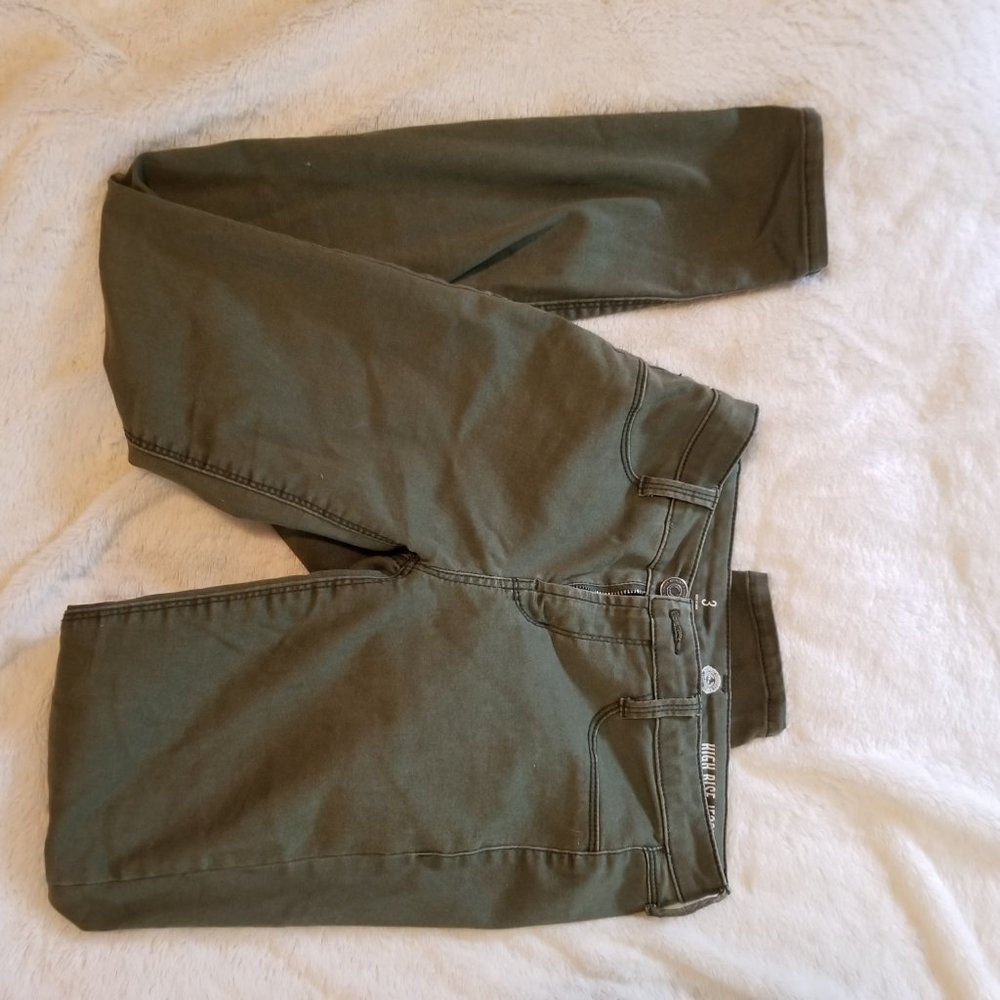 SO High Rise Army Green Jeggings